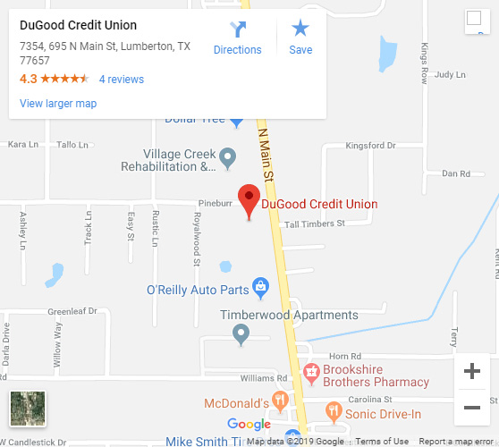 DuGood Federal Credit Union Branch in Lumberton Texas